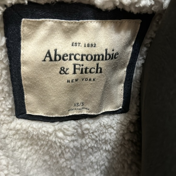 Abercrombie & Fitch XS/S Navy Blue & Cream Open Shawl cardigan - Picture 4 of 4